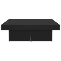 Berkfield Home Decorative Coffee Table Black 90x90x28 cm Engineered Wood - Size: 90 x 90 x 28 cm - thumbnail 6