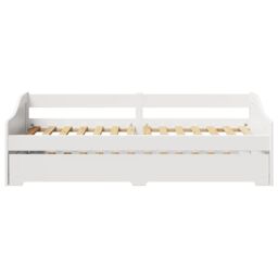 Berkfield Home Daybed with Trundle without Mattress IRUN White 90x200 cm - thumbnail 7