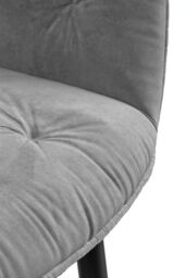More4Homes Set Of 2 Anika Modern Velvet Dining Chair Padded Seat Metal Legs in Grey - thumbnail 6