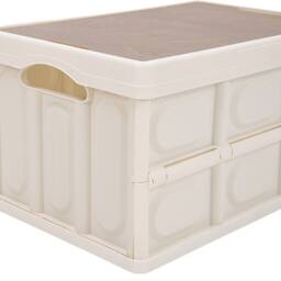 Living and Home 35L Collapsible Outdoor Camping Storage Box Folding Container in Beige - thumbnail 9