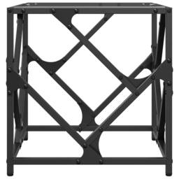 Berkfield Home Modern Coffee Table with Transparent Glass Top 40x40x41 cm Steel - Size: 40 x 40 x 41 cm - thumbnail 4