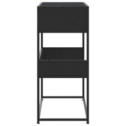 Berkfield Home Console Table Black 90x35x80 cm Engineered Wood - Size: 90 x 35 x 80 cm - thumbnail 5