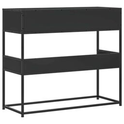 Berkfield Home Console Table Black 90x35x80 cm Engineered Wood - Size: 90 x 35 x 80 cm - thumbnail 6