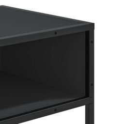 Berkfield Home Console Table Black 90x35x80 cm Engineered Wood - Size: 90 x 35 x 80 cm - thumbnail 7
