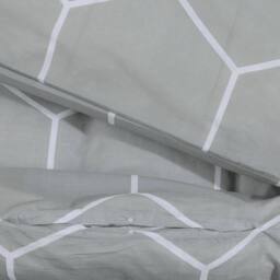 Berkfield Home Elegant Duvet Cover Set Grey 200x200 cm Cotton - thumbnail 4