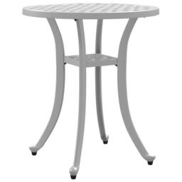 Berkfield Home Garden Table White √ò48x53 cm Cast Aluminium - Size: 48x53 cm - thumbnail 2
