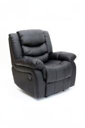 More4Homes Seattle Manual Recliner Bonded Leather 1+2+3 Seater Sofa Set in Black - thumbnail 6