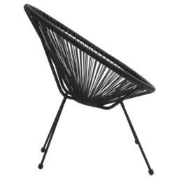 Berkfield Home Timeless 3 Piece Outdoor Dining Set PVC Rattan Black - thumbnail 7