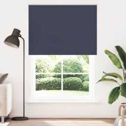 Berkfield Home Roller Blind Blackout Marine 160x230 cm Fabric Width 156.6 cm Polyester in Blue - thumbnail 2