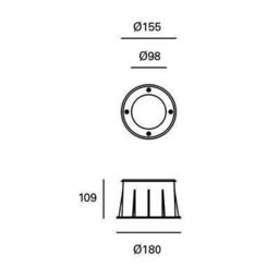 Netlighting Ringo LED 6 Light Recessed Outdoor Ground Light Stainless Steel IP67 in Grey - thumbnail 2
