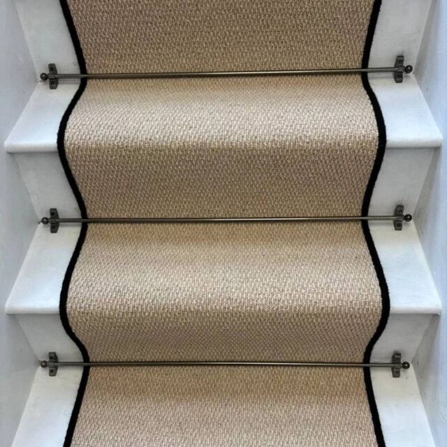 RainbowHome Kalahari Caramel Stair Runner Loop Pile With 100% Pure Wool Edge in Camel - Size: 70 cm x 700 cm - image 1