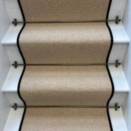 RainbowHome Kalahari Caramel Stair Runner Loop Pile With 100% Pure Wool Edge in Camel - Size: 70 cm x 700 cm - thumbnail 1