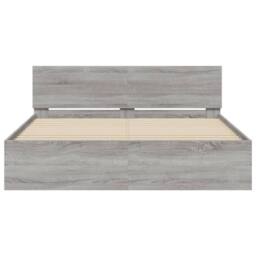 Berkfield Home Durable Bed Frame without Mattress Grey Sonoma 140x200 cm - thumbnail 5