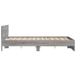 Berkfield Home Durable Bed Frame without Mattress Grey Sonoma 140x200 cm - thumbnail 6