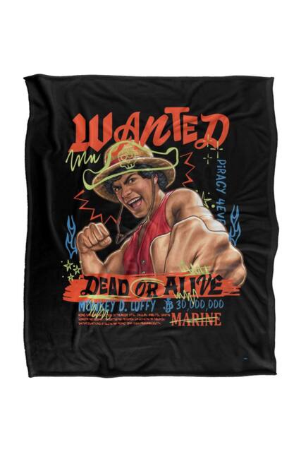 Netflix One Piece Straw Hat Skull & Crossbones Throw Blanket 152 X 127 Cm - image 1