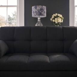 Sofaya Arlo Sofa Bed Linen Convertible Pull out Seater Chaise in Black - Size: 2 Seater - thumbnail 9