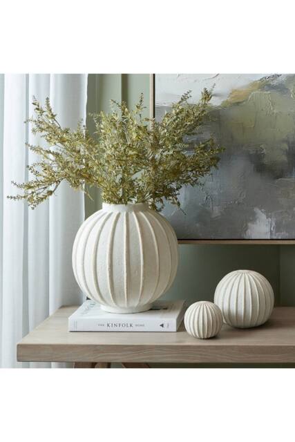 KDMD Grove Large Globe Vase for Floor & Console Decor in White - image 1