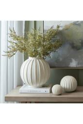 KDMD Grove Large Globe Vase for Floor & Console Decor in White - thumbnail 1
