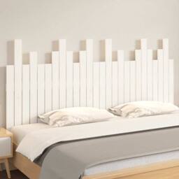 Berkfield Home Wall Headboard White 166x3x80 cm Solid Wood Pine - Size: 166 x 3 x 80 cm - thumbnail 3