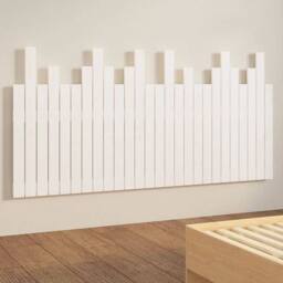 Berkfield Home Wall Headboard White 166x3x80 cm Solid Wood Pine - Size: 166 x 3 x 80 cm - thumbnail 4
