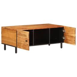 Berkfield Home Beautiful Coffee Table 100x54x40 cm Solid Wood Acacia in Brown - Size: 100 x 54 x 40 cm - thumbnail 4