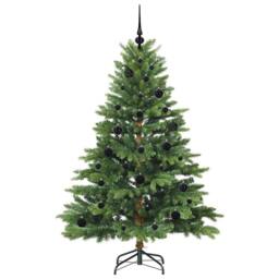 Berkfield Home Artificial Christmas Tree with 150 LEDs Green 150 cm PE & PVC - thumbnail 4