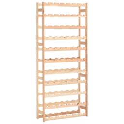 Berkfield Home Wine Rack for 77 Bottles Pinewood in Beige - thumbnail 2