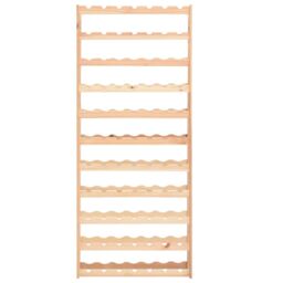 Berkfield Home Wine Rack for 77 Bottles Pinewood in Beige - thumbnail 3