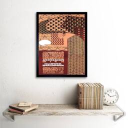 "Artery8 Exhibition Secession Vienna Austria Vintage Retro Framed Art Print - Size: W12"" x H16""" - thumbnail 2