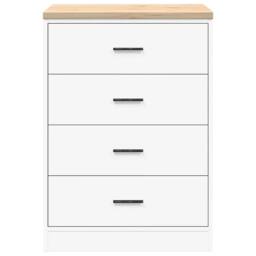 Berkfield Home Garage Storage Cabinet White 60x51x85 cm Solid Wood Pine - Size: 60 x 51 x 85 cm - thumbnail 6