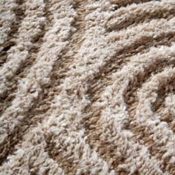 THE RUGS Chappe High Pile Rug Runner Soft Geometric Polyester Shaggy Rug in Beige - Size: 80 cm x 120 cm - thumbnail 2