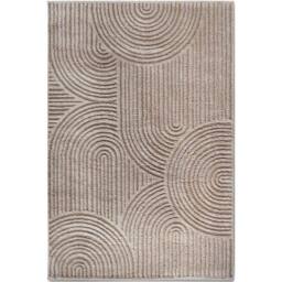 THE RUGS Chappe High Pile Rug Runner Soft Geometric Polyester Shaggy Rug in Beige - Size: 80 cm x 120 cm - thumbnail 5