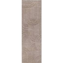 THE RUGS Chappe High Pile Rug Runner Soft Geometric Polyester Shaggy Rug in Beige - Size: 80 cm x 120 cm - thumbnail 9