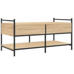 Berkfield Home Coffee Table Sonoma Oak 99x50x50 cm Engineered Wood in Light Tan - Size: 99 x 50 x 50 cm - thumbnail 8
