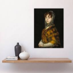 "Artery8 Senora Sabasa Garcia Francisco Goya Wall Art Poster Print in Black - Size: W12"" x H16""" - thumbnail 4
