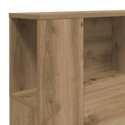 Berkfield Home Headboard Cabinet Artisan Oak 160x18.5x103.5 cm Engineered Wood in Brown - thumbnail 7