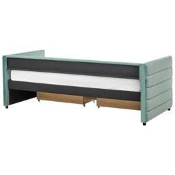 Wyld and Coco Mint Green Velvet Daybed 3ft Single Quilted Upholstery and Drawers - thumbnail 8