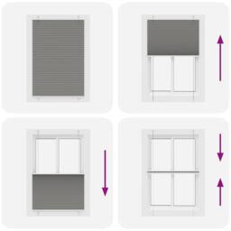 Berkfield Home Pleated Blind Anthracite 95x100 cm Fabric Width 94.4 cm Polyester in Charcoal - thumbnail 7