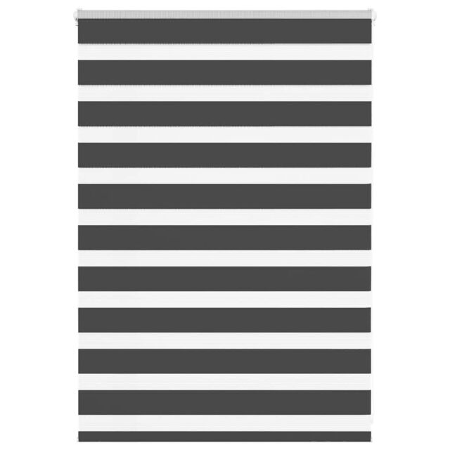 Berkfield Home Zebra Blind Black 115x100 cm Fabric Width 110.9 cm Polyester - image 1