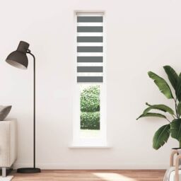 Berkfield Home Zebra Blind Black 115x100 cm Fabric Width 110.9 cm Polyester - thumbnail 2
