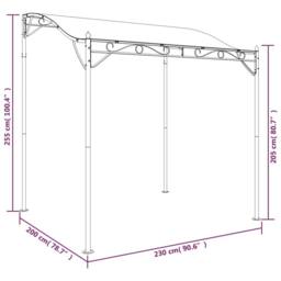 Berkfield Home Regardless Canopy Anthracite 2x2.3 m 180 g/m ² Fabric & Steel in Black - thumbnail 8