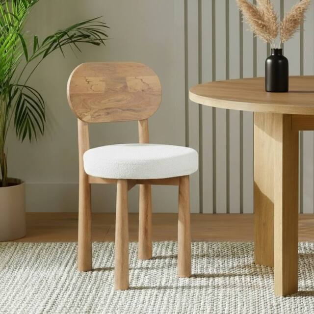 IH Design Ajmer Solid Wood Dining Chair ( Set of 2) in Tan - image 1