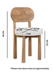 IH Design Ajmer Solid Wood Dining Chair ( Set of 2) in Tan - thumbnail 8