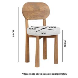 IH Design Ajmer Solid Wood Dining Chair ( Set of 2) in Tan - thumbnail 9
