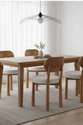 IH Design Ajmer Solid Wood Dining Chair ( Set of 2) in Tan - thumbnail 7