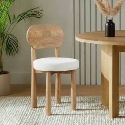IH Design Ajmer Solid Wood Dining Chair ( Set of 2) in Tan - thumbnail 1