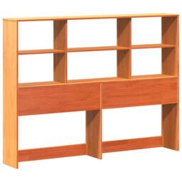 Berkfield Home Bed Frame Frame Wax Brown 150x200 cm King Size Solid Wood Pine - thumbnail 6