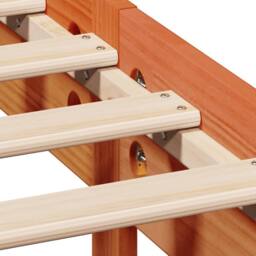 Berkfield Home Bed Frame Frame Wax Brown 150x200 cm King Size Solid Wood Pine - thumbnail 9