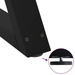 Berkfield Home Coffee Table Legs 2 pcs Black 38x(42-43.3) cm Steel - thumbnail 9