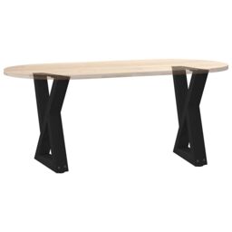 Berkfield Home Coffee Table Legs 2 pcs Black 38x(42-43.3) cm Steel - thumbnail 8